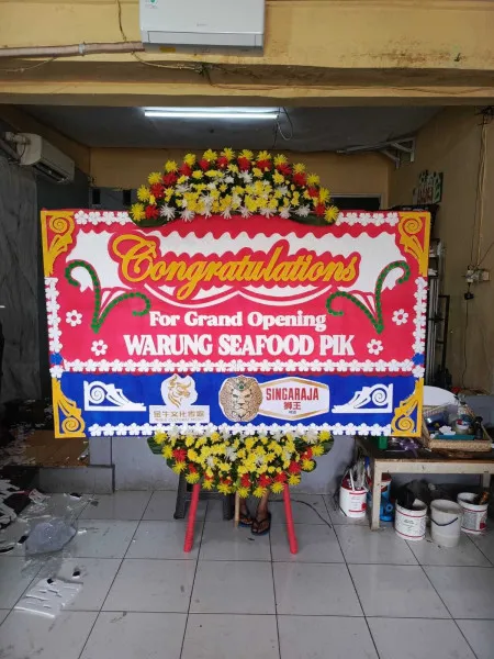 Papan Bunga Ucapan Selamat Tapos Depok